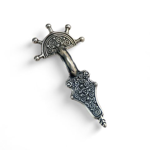 FIBULA - BRIDGE SLAVIC PENDANT, SERBIA, SILVER 925