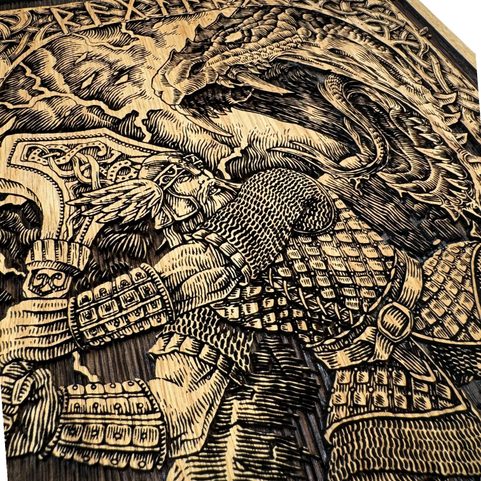 THOR WALL DECORATION, WOOD 30X40CM