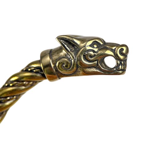 FENRIR, WIKINGERWOLF, ARMBAND, MESSING