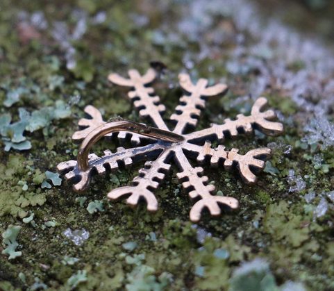 AEGISHJALMUR - HELM OF AWE, ICELANDIC MAGICAL RUNE, BRONZE