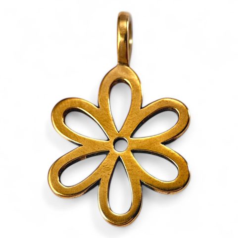 FLOWER, BRONZE PENDANT