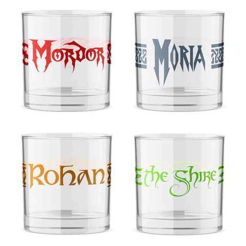 LORD OF THE RINGS SHOTGLASS 4-PACK