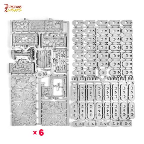 DUNGEONS & LASERS: DWARVEN MINE - HALF-HEIGHT WALLS