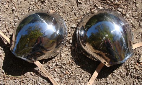 PAIR OF PAULDRONS