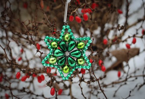 GREEN STAR, YULE DECORATION