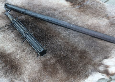FLAIL - GUERRES HUSSITES, ARME MÉDIÉVALE, RÉPLIQUE, XV. SIÈCLE