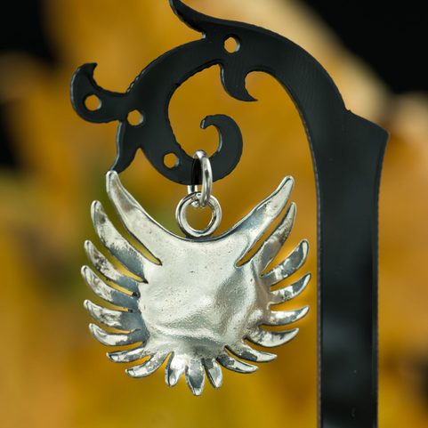 OWL - HEAD, PENDANT, SILVER