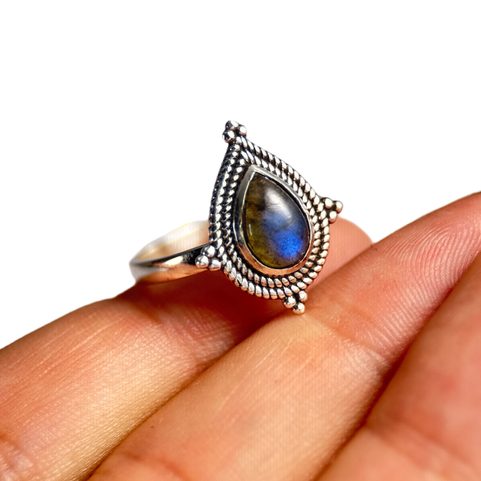 SABINA, RING, LABRADORITE, SILVER 925/1000