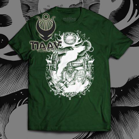 SAMI SHAMAN, MEN'S T-SHIRT, GREEN