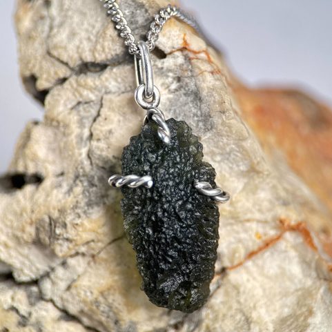 OBSCURA, PENDANT - MOLDAVITE, SILVER 925/1000