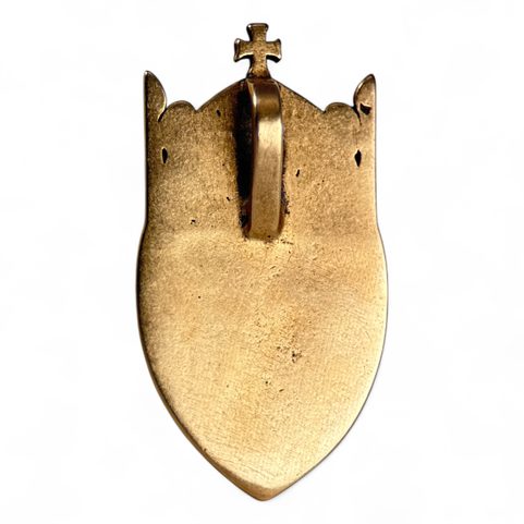 ST. WENCESLAS CROWN - CZECH LION, PENDANT, BRONZE