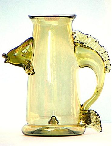 HISTORICAL GLASS, HALF LITER WITH THE FISH