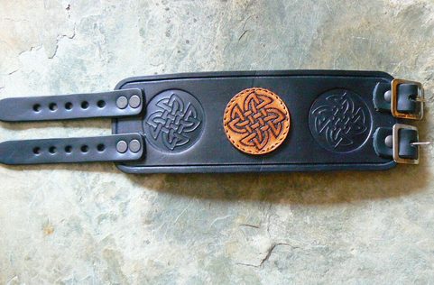 ROCK FASHION LEATHER BRACELET, BLACK