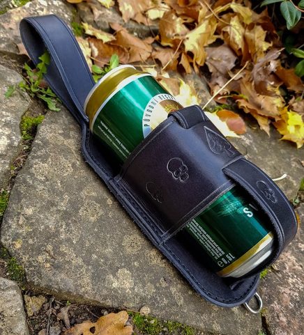 SKULL, DOSENHALTER AUS LEDER