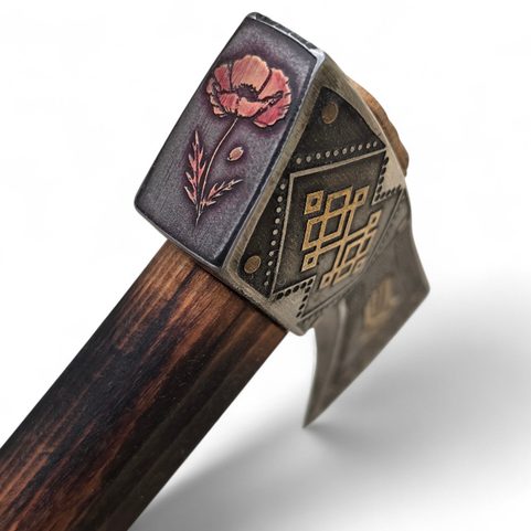 HACHE DE BERGER DORÉE, MOTIFS UKRAINIENS, TRANSCARPATIE