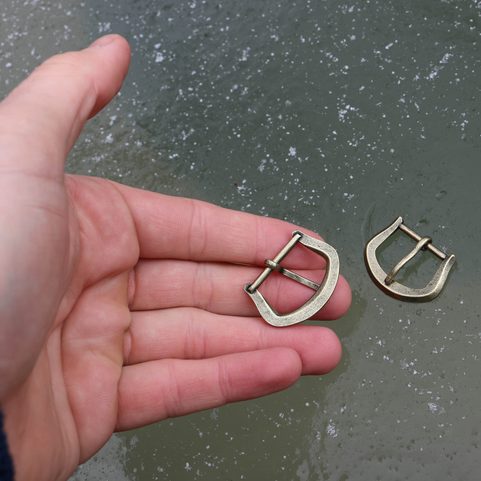 MEDIEVAL BELT BUCKLE 30MM, ZINC, ANT. BRASS