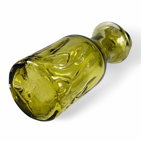WHISKEY DECANTER, FOREST GREEN GLASS