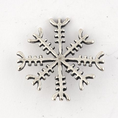 AEGISHJALMUR - HELM OF AWE, ICELANDIC MAGICAL RUNE, PENDANT, SILVER