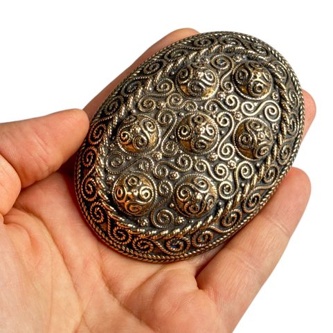BROCHE DE TORTUE VIKING, HEDEBY, BRONZE- PAIRE