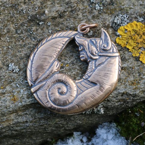 CELTIC FOX, BRONZE PENDANT