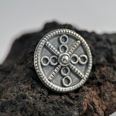 SUN CIRCLE, OPPIDUM ZAVIST, CELTIC PENDANT, SILVER