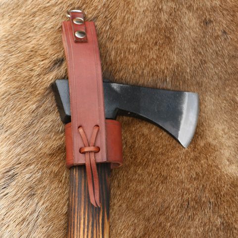 AXE LEATHER HANGER - FOR BELT AND CARABINER