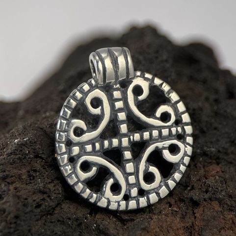 SUN CROSS, 5TH CENTURY, PRAGUE - ZLIČÍN, BOHEMIA, SMALL, SILVER 925/1000