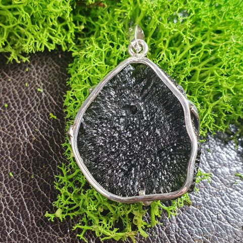 ALBA-DISTEL, SILBER-ANHÄNGER, MOLDAVIT, AG 925