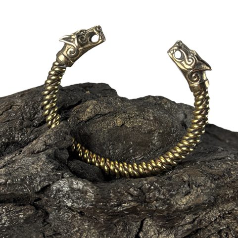 WOLF FENRIR, GEFLOCHTENES MESSINGARMBAND