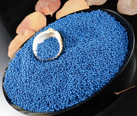 ROCAILLE TCHÈQUE PRECIOSA, OPAQUE, BLEU TURQUOISE 10/0