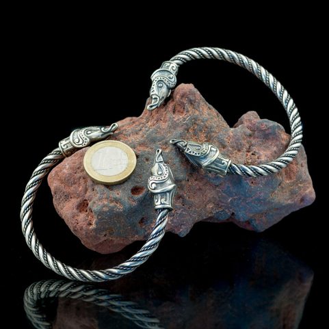 MIDGARDSORMR, VIKING BRACELET, SILVER