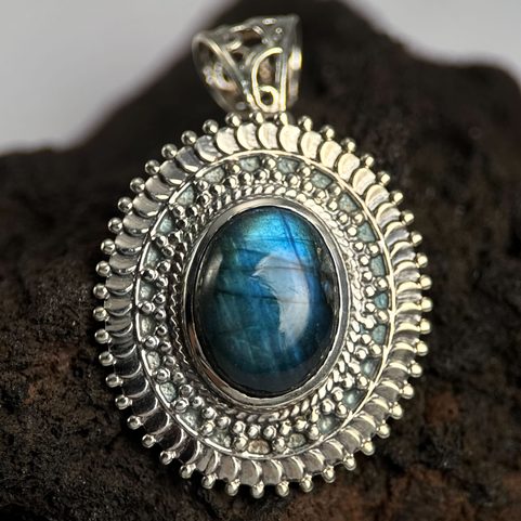 ATLANTIS, SILVER PENDANT, LABRADORITE, AG 925/1000