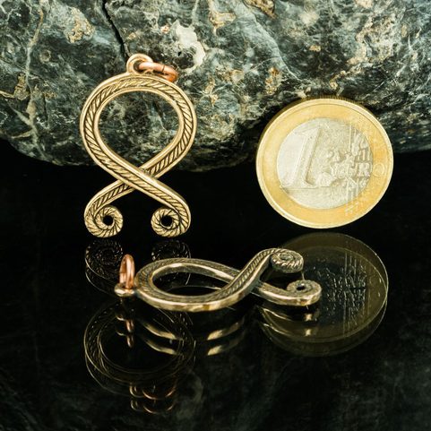 TROLL CROSS, ODAL RUNE, PENDANT, BRONZE