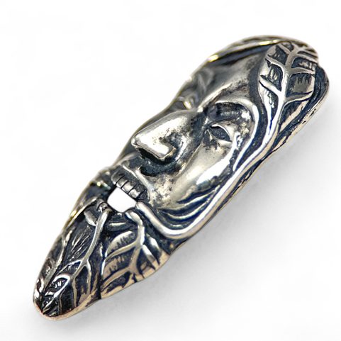 GREEN MAN, THE LORD OF THE NATURE AND REBIRTH, SILVER PENDANT AG 925