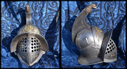 GLADIATOR HELMET, EAGLE AND MEDUSA