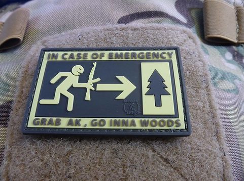 IN EMERGENCY, 3D VELCRO PATCH
