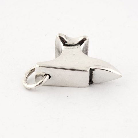 SMITH'S ANVIL, STERLING SILVER PENDANT