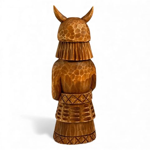 VELES, SLAVIC GOD, HAND CARVED WOODEN STATUE