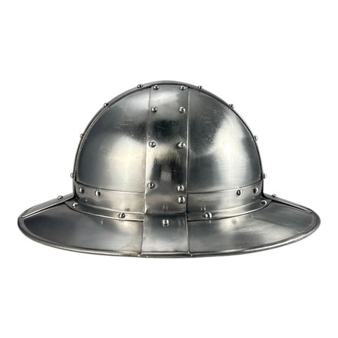 CHAPEAU DE FER AVEC RUBANS, 14E SIÈCLE, 1,6 MM D'ACIER