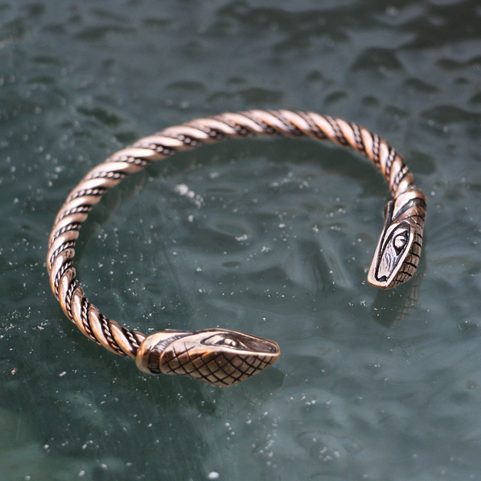 JÖRMUNGANDR, VIKING BRACELET, SNAKE, SERPENT, BRONZE