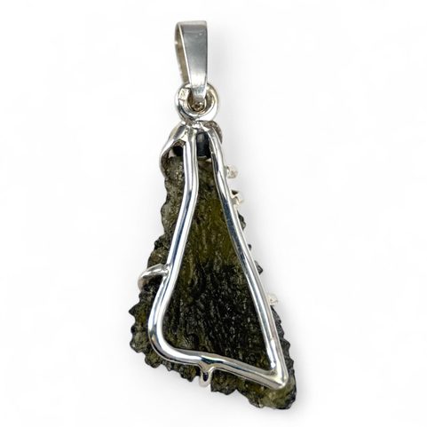 INNIS,MOLDAVITE, PENDENTIF, ARGENT 925/1000