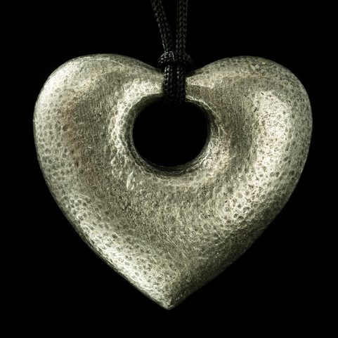 HEART, PEWTER PENDANT, AMULET