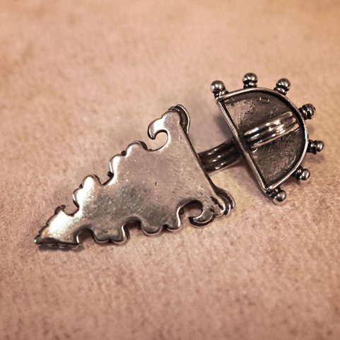 TÊTE D'AIGLE, FIBULE DÉBUT MOYEN ÂGE VERSION PENDENTIF - ARGENT 925