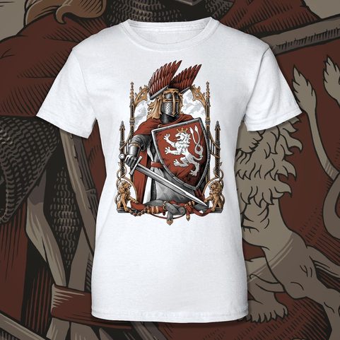 KING IRON AND GOLDEN - PREMYSL OTAKAR II., LADIES T-SHIRT, WHITE