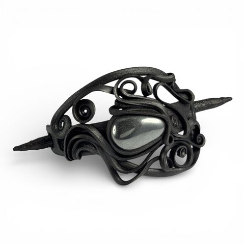 BROCHE À CHEVEUX AVEC HÉMATITE