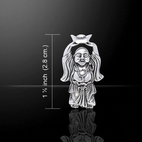 HAPPY BUDDHA, SILVER PENDANT, AG 925