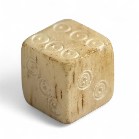 DÉS ROMAINS EN OS - JAUNE