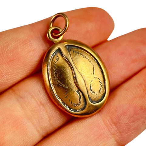 DEER TRACK, PENDANT, BRONZE