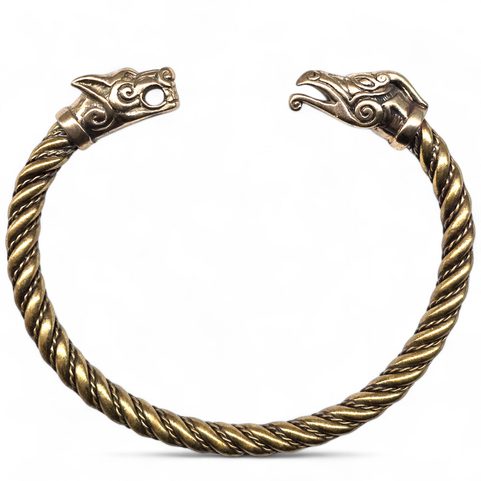 WOLF AND DRAGON, BRACELET, BRONZE