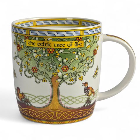 PORCELAIN CELTIC MUG, TREE OF LIFE